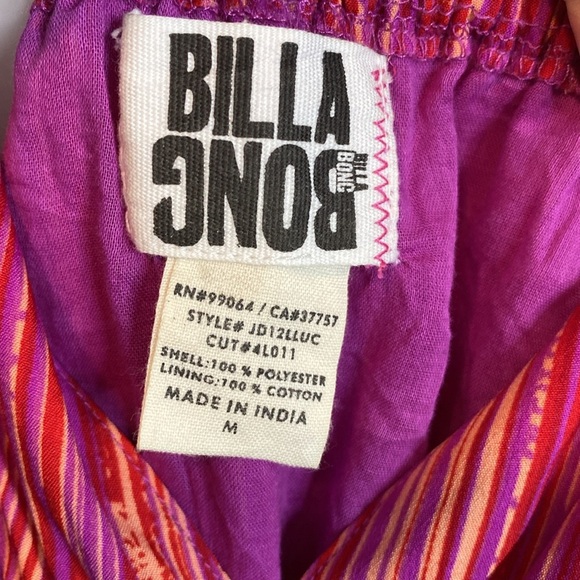 Billabong | Pink Striped Sun / Beach dress Dress - adjustable straps - Med - Picture 2 of 9